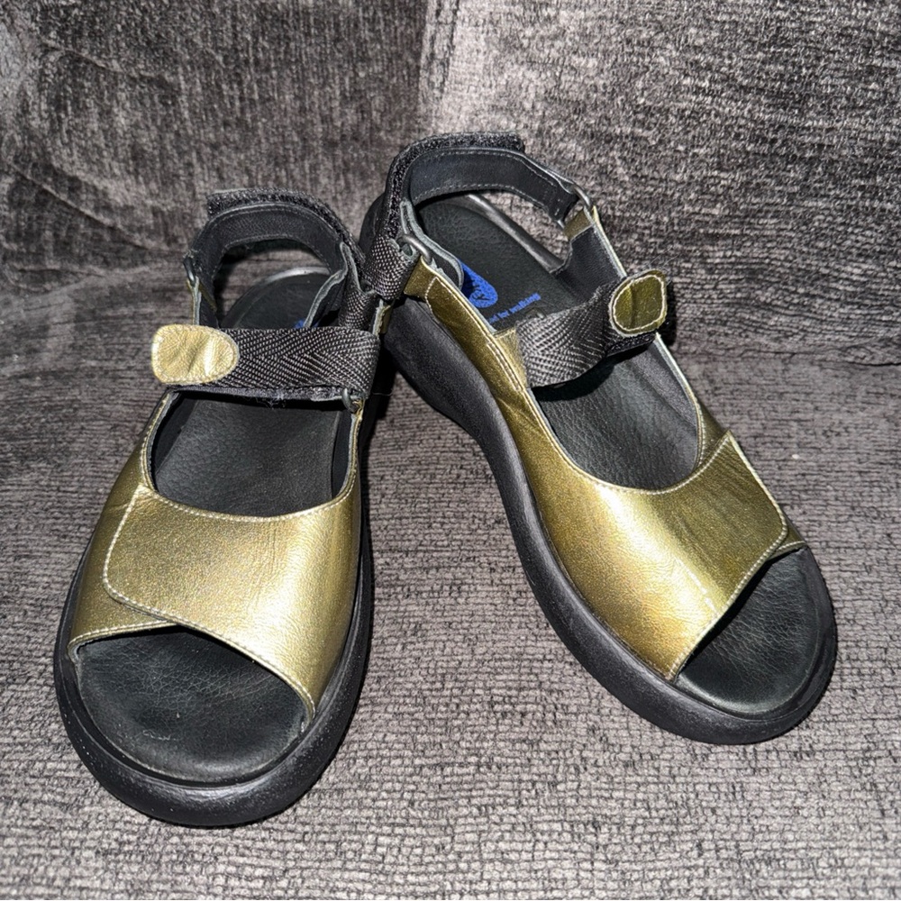 Wolky 3204 Jewel Womens Sz 37/6 Bronze Slip On Casual Walking Sandal